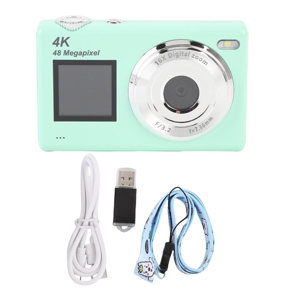 4K Digital Camera 48MP HD Dual Screen 16x Digital Zoom Autofocus Selfie Camera for Photography