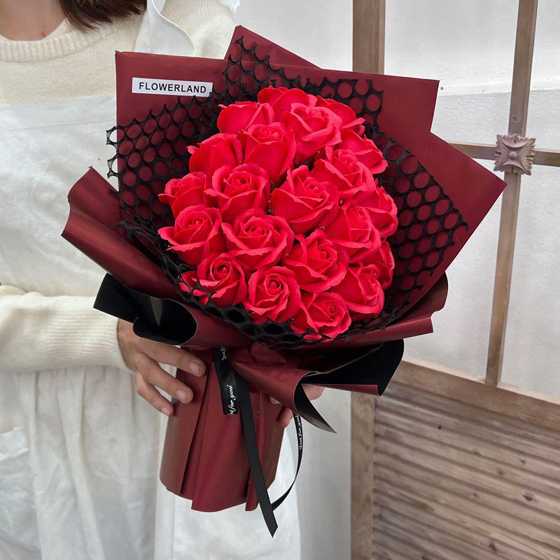 Preserved Rose & Carnation Bouquet - Perfect Birthday or Valentine's Gift for Mother, Teacher, or Girlfriend