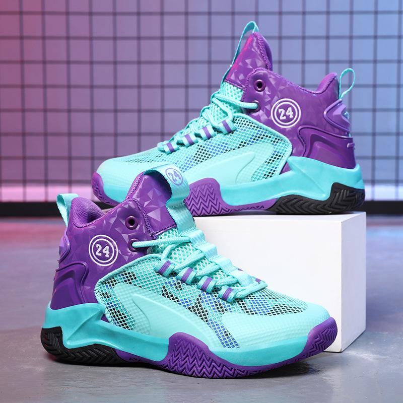 Boys' Sneakers Summer 2025 New Children's Shoes Basketball Classmates Boys Sneakers Mesh Breathable Middle and Old Children