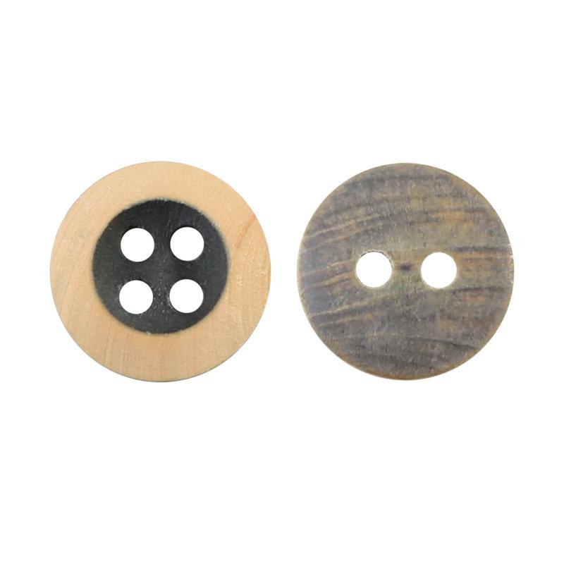 Solid Wood Shirt Button Shirt Wooden Button Children Baby Clothes Cardigan Shirt Decorative Round Buttons