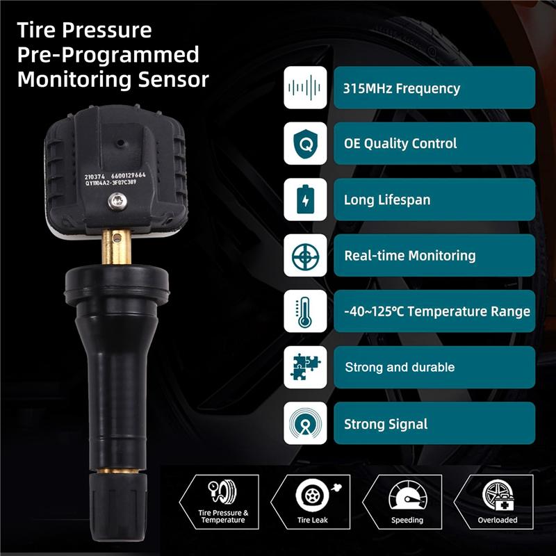 A28G-4ШТ 6600129664 433 МГц Датчик контроля давления в шинах TPMS Для Geely Atlas Pro Belgee/Coolray Okavango
