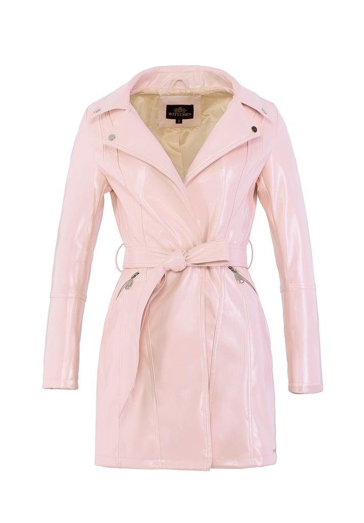 Wittchen Women's Pink Faux Leather Coat