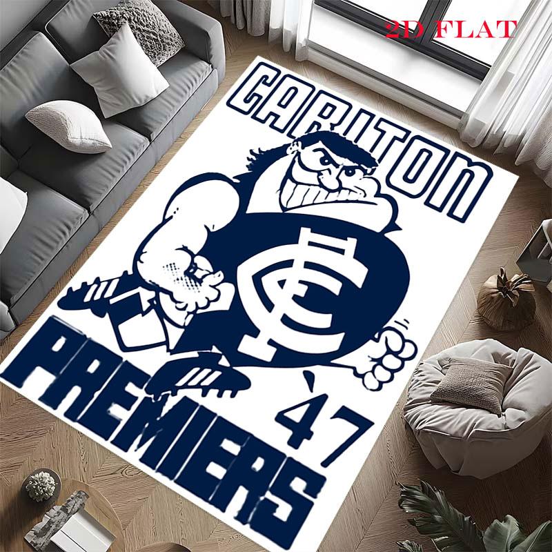 Carlton Blues Carpet Rug for Living Room Bedroom Home Sofa Decoration,Kids play Nonslip Floor Mat