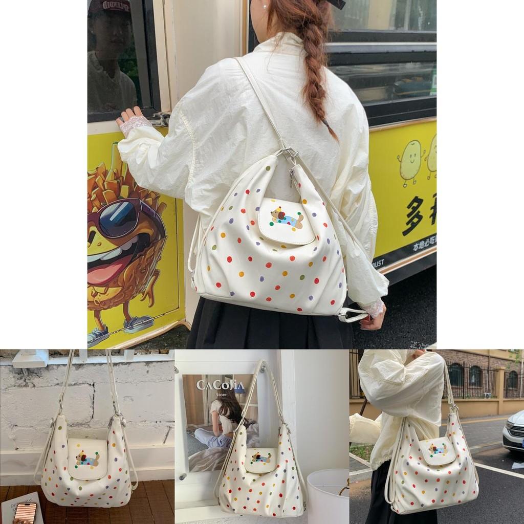Cute Polka Dot Crossbody Bag Made Of Pu Material For Stylish Everyday Carry