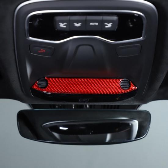 Red Soft Carbon fiber Reading light Switch Trim Sticker For Lotus EMIRA -25