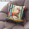 Geometric Deer Print Square Throw Pillow Cases Pattern Cushion Cover Suitable For Sofa Bedroom Car Pillow Cover