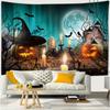 Поперечный ужасный гобелен на Хэллоуин, полиэстер, мягкий прочный моющийся гобелен для гостиной, спальни, эстетический