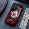 Красный Паучий Лилия Цветок Ада Чехол Для Телефона Для IPhone 16 Pro Max 17 14 15 Plus 13 Mini 11 12 X XR XS 8 7 Plus SE Стеклянный Чехол