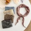 Silk Scarf New Lace Small Scarf Versatile Headscarf Tied Hair Band Head Jewelry Triangle Scarf Tied Waist