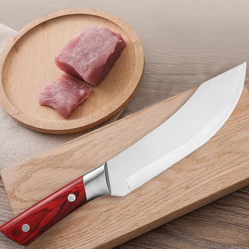 Нож для мясника, нож из нержавеющей стали с деревянной ручкой, нож для обвалки, нож для мяса, инструмент для приготовления пищи
