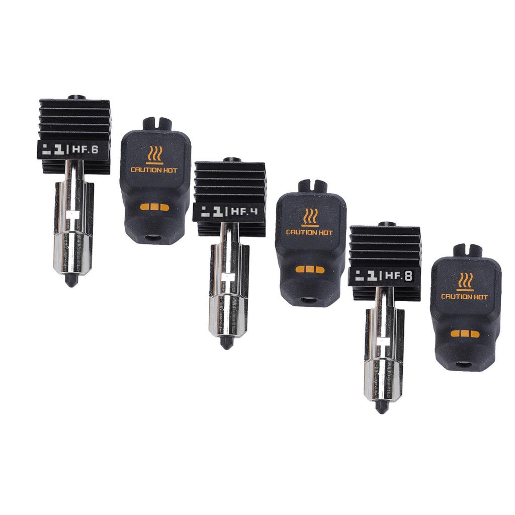 Запасной комплект хотенда для Bambu Lab H2D H2S H2C P2S 0.4 0.6 0.8MM Закаленная стальная насадка с силиконовым чехлом