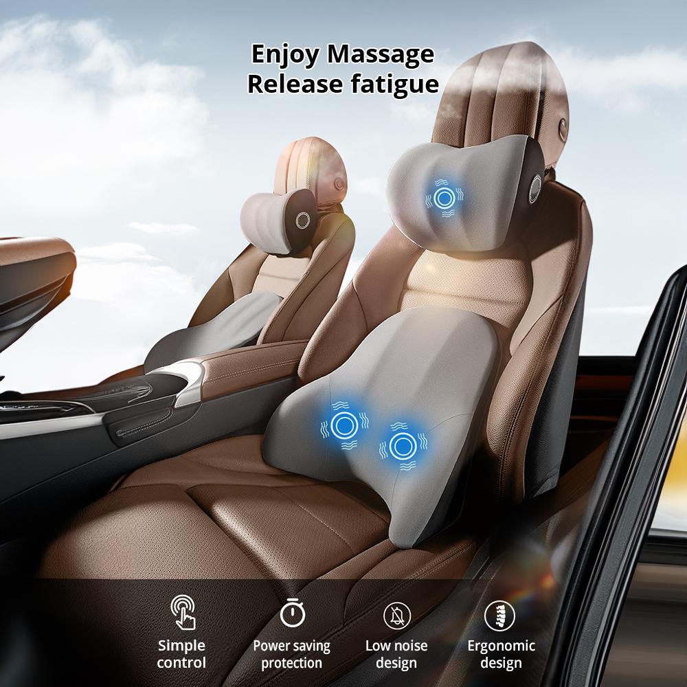 Электрическая массажная подушка для спины, вибрация для домашнего офиса, автомобиля, массажная подушка, пояснично-шейный матрас, облегчение боли