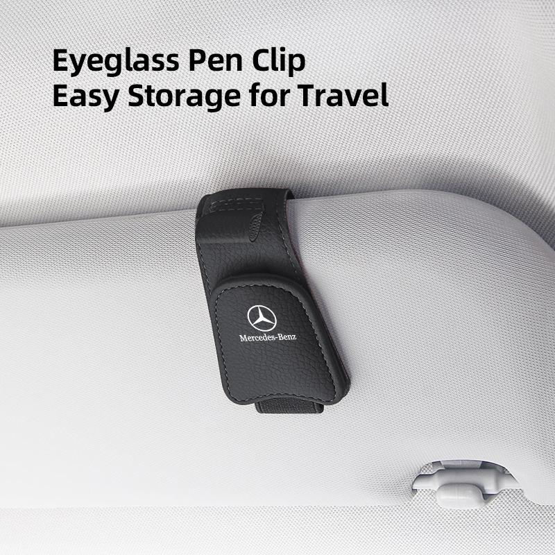 Car Magnetic Eyeglass Storage Sunglass Clip Auto Valve Cap For Mercedes Benz W205 C300 W203 W206 W108 W124 W126 W140 W168 W169