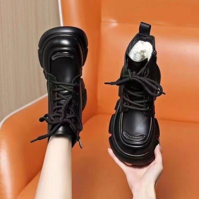 Флисовые теплые хлопковые туфли, женские зимние новые хлопковые ботинки, защищающие от холода, ботинки Мартин на толстой подошве