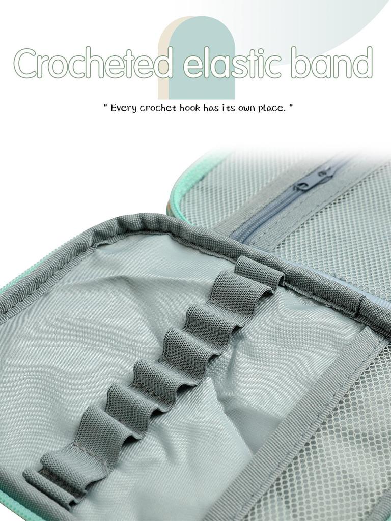 Двухслойная сумка на молнии для вязальных инструментов