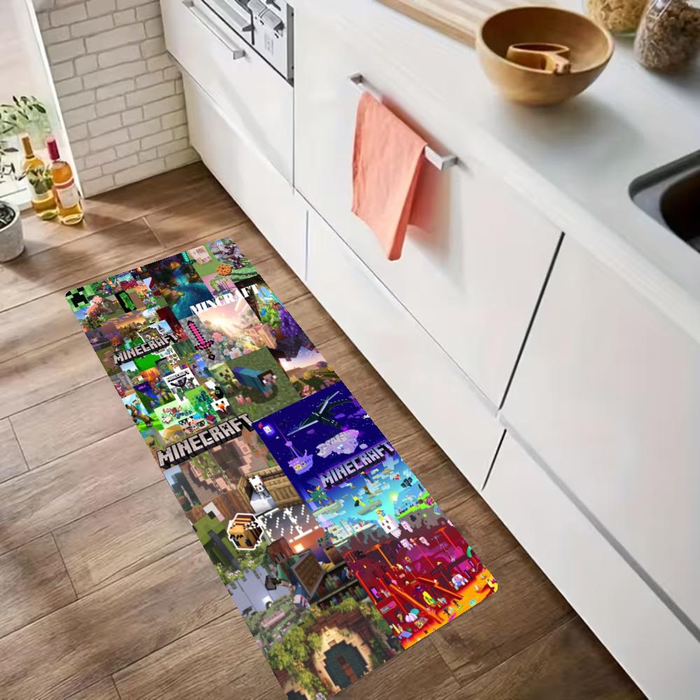 Minecraft Kitchen Floor Mat Nonslip Washable Soft Carpet Doormat Suitable For Bedroom Living Room Kitchen And Bathroom Home Decor