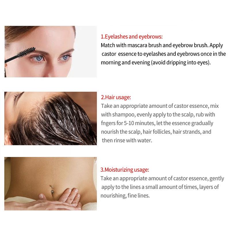 Black Castor Essence Jamaica Scalp Essence Eyelash Hair Care Body Oil