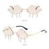 Funny Party Disco 90s Sun Glasses Rimless Sunglasses Sunglasses designed for ladies Clouds Lightning Sunglasses