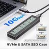 Корпус M.2 NVME/NGFF с двумя протоколами SSD и дисплеем USB-адаптер типа C SSD для NVME PCIE NGFF SATA SSD Disk Box