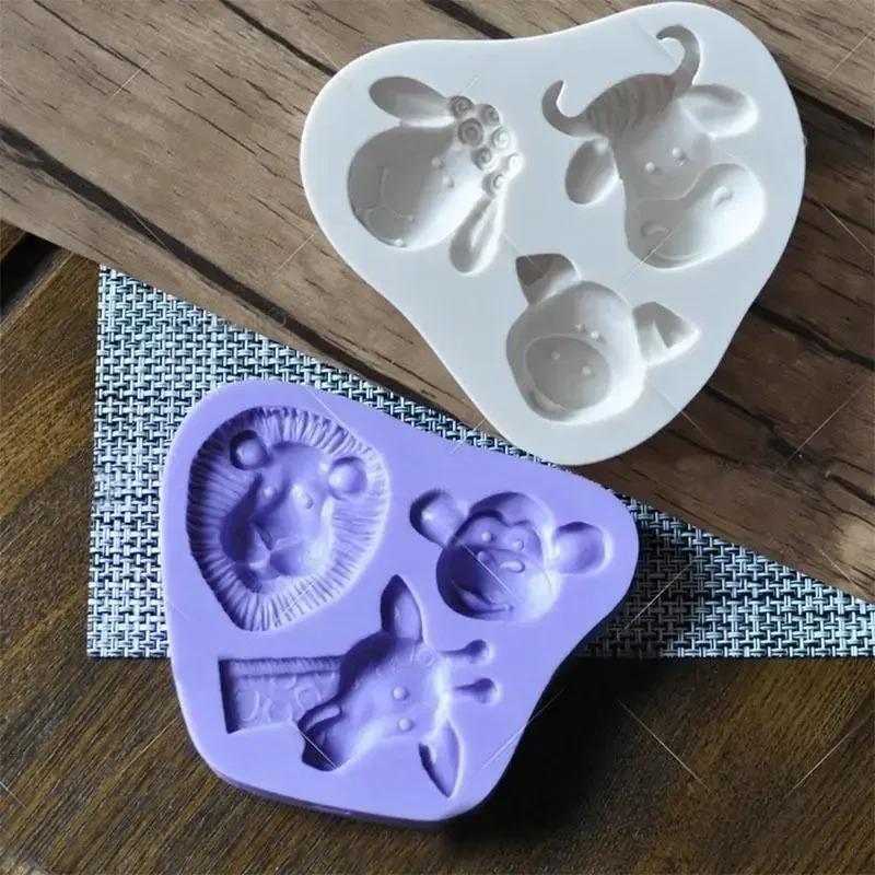 Креативная форма в стиле животных, ручная работа, 3D силиконовая форма для украшения мастичного торта, сахарного торта, шоколадная форма, формы для мыла, аксессуары