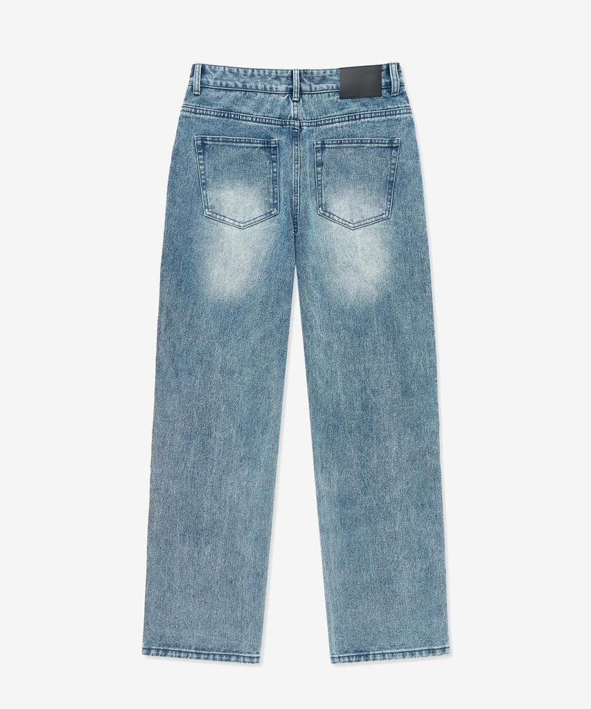 MINAV Wide Straight Denim Pants [Mid Blue]