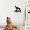 German Shepherd Key Rack Dog Leash Hanger - 9 Inch/6 Inch Metal Wall Art for Wall Hanging Towel Rack Coat Home Decor