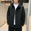 Мужская куртка осень-зима 2021, новая куртка с капюшоном, свободная мужская куртка