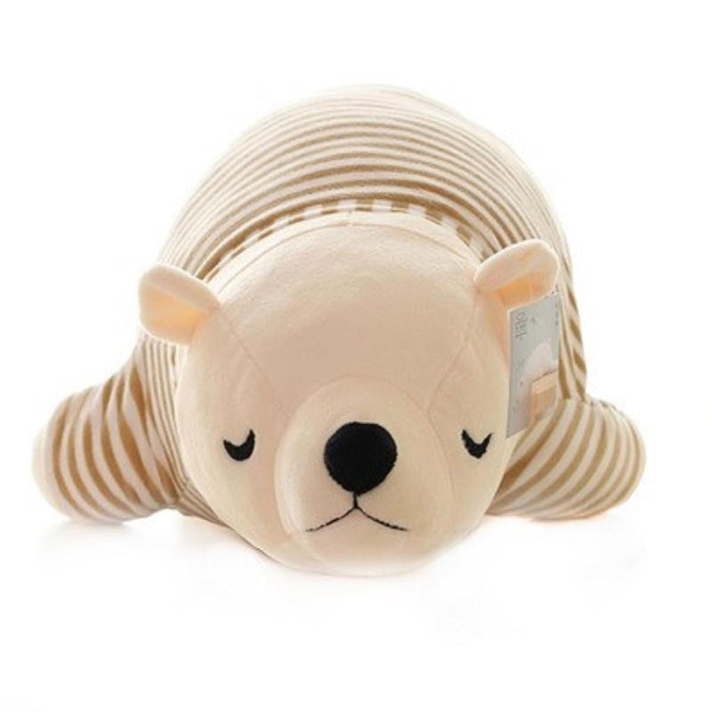 Polar Bear Plush Body Pillow, 70cm, Brown, with Vest, Perfect Gift for Children, Friends, Girlfriends, and Boyfriends