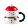 Santa Claus Ceramic Mug Christmas Creative Mug with Lid Spoon Home Couple Water Cup Holiday Gift Box