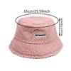 Autumn and Winter Hat Lamb Wool Fisherman Hat Women's Japanese Versatile New Winter Outdoor Warm Lamb Wool Letter Basin Hat