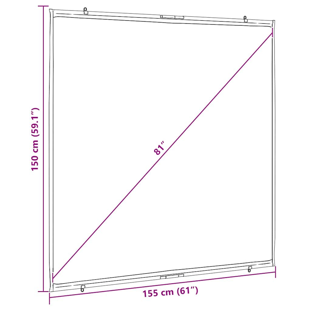 Projector Screen Wall Mounted 81 Inch 1:1