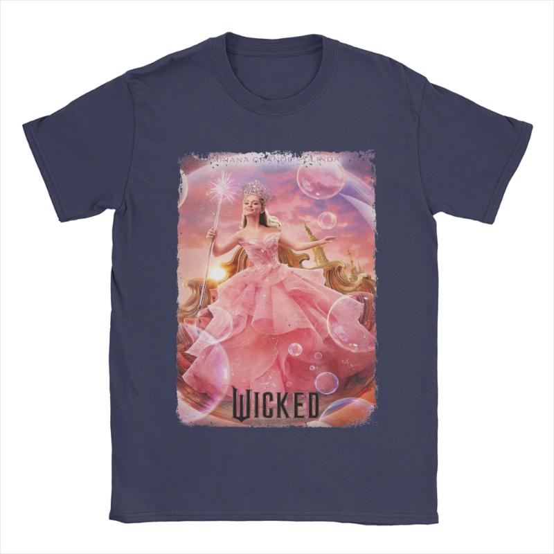 Wicked Fantasy Movie TShirts Unisex Elphaba Glinda Leisure Cotton Tees Crewneck Short Sleeve T Shirt Printed Clothing