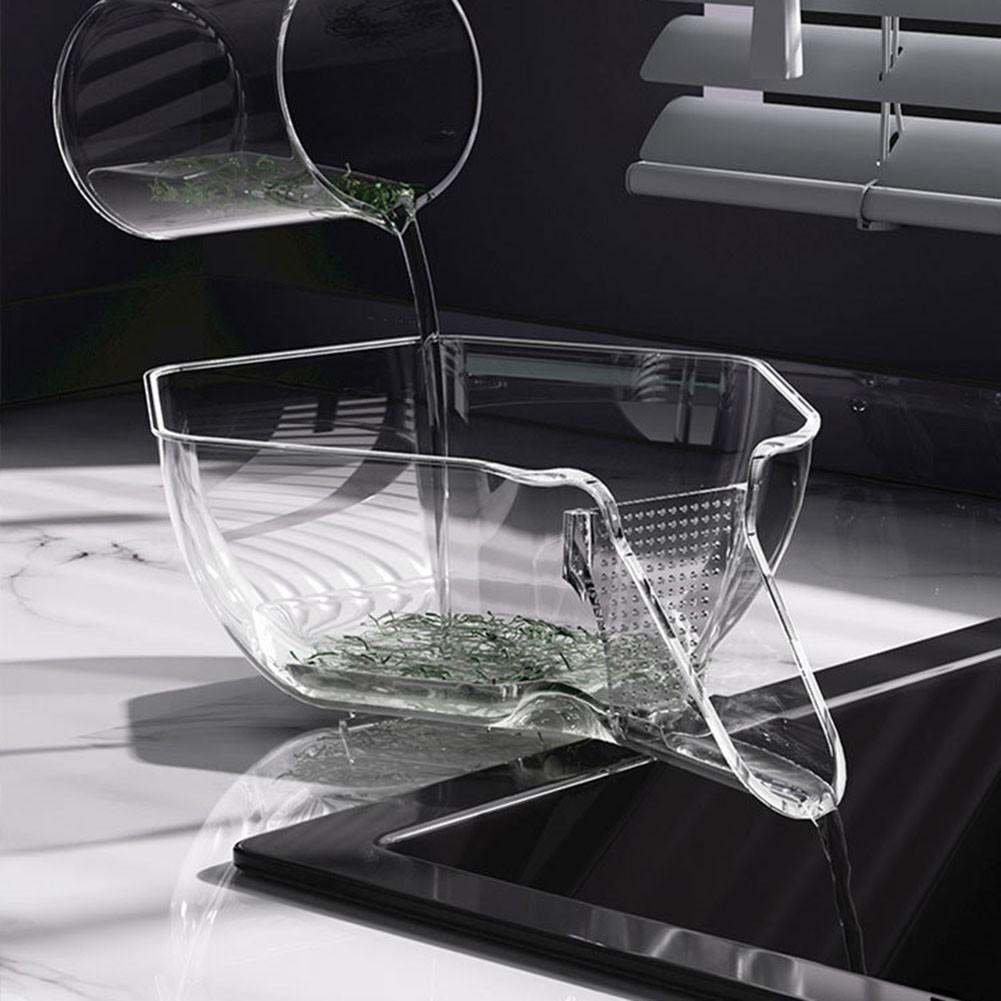 Угловая конструкция корзины для хранения кухонных инструментов проста в использовании