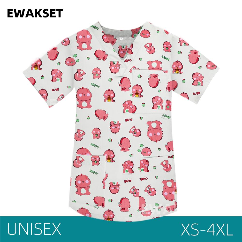 Женский скраб, медицинская форма, косметические скрабы с принтом, топы, брюки, одежда для медсестер, спа, больничная клиническая хирургическая форма, большие размеры