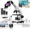 Microscope Biolux SEL Avec Systeme De Zoom, Grossissement 40x-1600x, Support Smartphone, Coffret Rigide, Microscope Étudiant, BRESSE