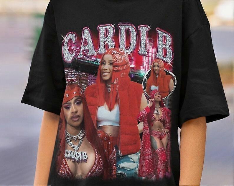 Специальная винтажная футболка Cardi B для фанатов, все размеры, белая, унисекс, NZ454