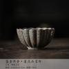 Handmade Gold Pointing Gilded Glazed Teacup Retro Ceramic Master Cup Tea Cushion Personal Single Tea Bowl Base Kung Fu Teaware