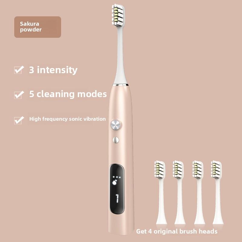 Электрическая зубная щетка, Звуковая вибрация, Индукционная зарядка, Бесплатная насадка для электрической зубной щетки