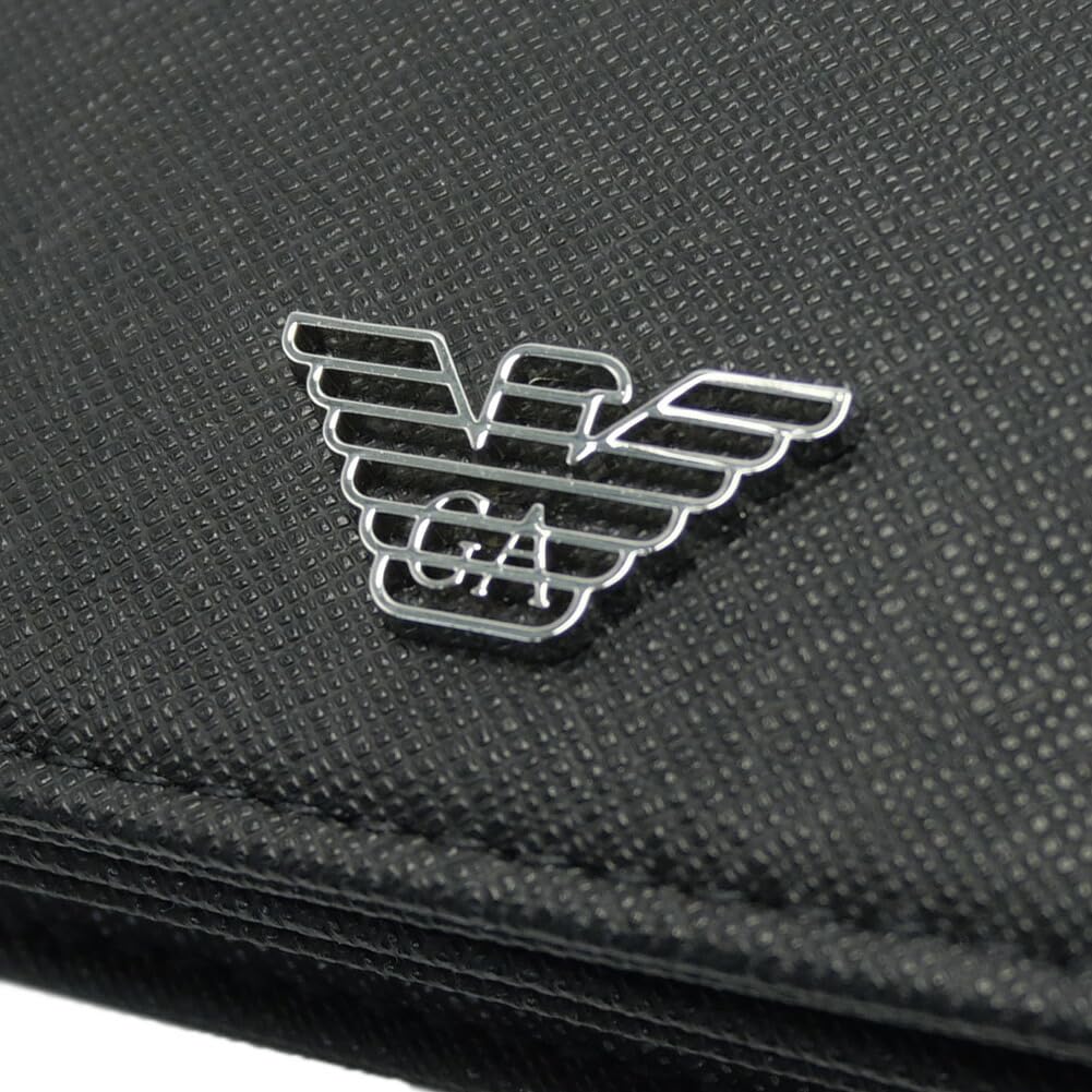 Emporio Armani Card Business Card Y4R576 Black Men's Case, Holder, Y138E, [Used]