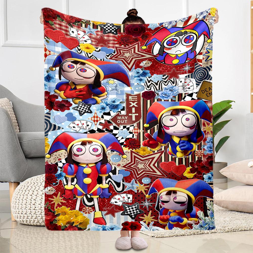 Digital Circus Blanket Durable Comfort Great for Seaside Bed Sofa Four Seasons Universal Warmthful Decor Suitable for Gifting Relatives and Friends