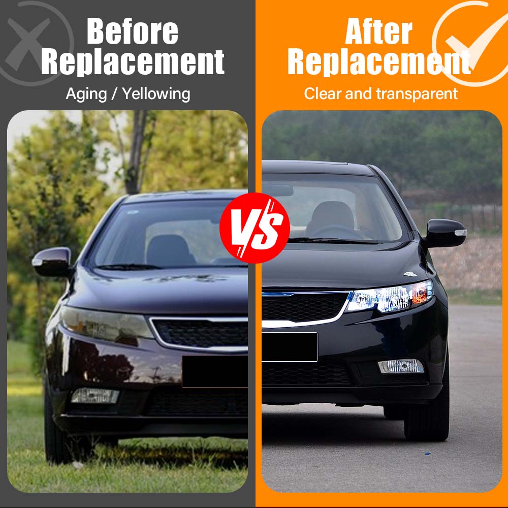 Для Kia Forte 2009 2010 2011 2012 Замена автомобильной передней фары Прозрачный абажур Корпус Стеклянная линза Лампа Фонарь Корпус