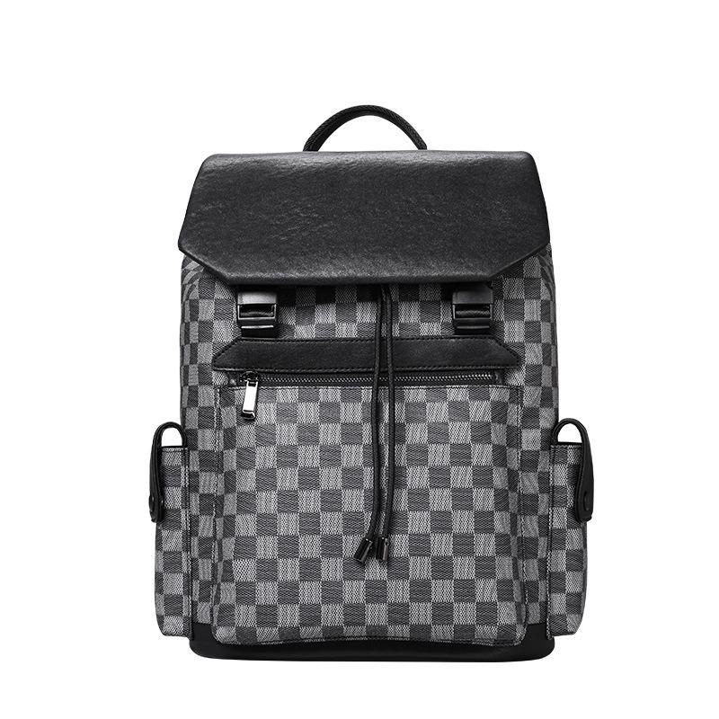Модный мужской рюкзак с принтом, большой емкости, компьютерный рюкзак, дорожный рюкзак из натуральной кожи