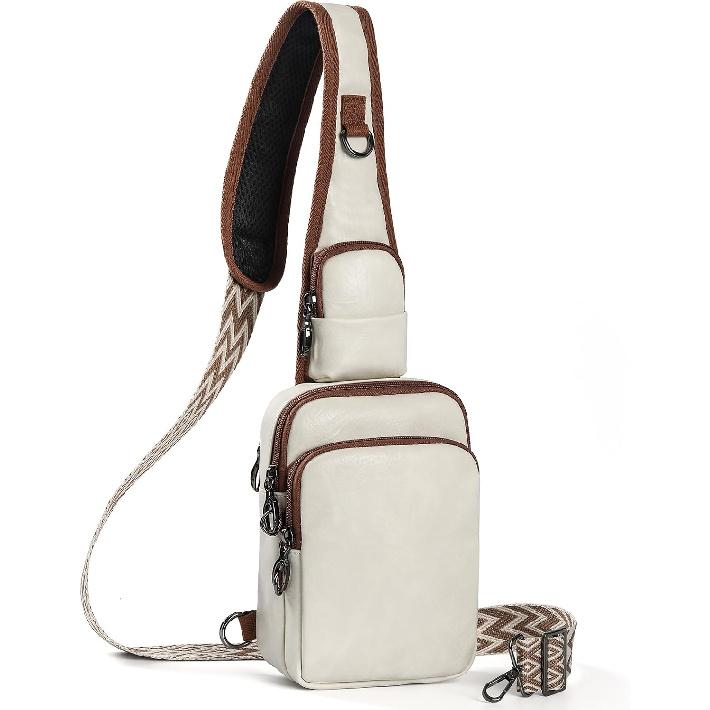 Crossbody Bags for Women Vegan Leather Sling Bag with Zipper Lock RFID Crossbody Purse for Travel
