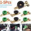 1-5Pcs Heavy Duty Battery Disconnect Isolator Cut Off Switch 12V 24V Green 17MM Fits Standard Negative Terminal Car Accessories