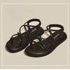 2024 New Sandals Women's Summer Flat Bottom Casual Beach Shoes Thick Sole Versatile Outwear Travel Daily Shoes
