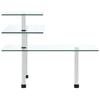 VidaXL 3-Tier Corner Kitchen Shelf Tempered Glass