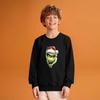 Kids' Fashion Loose-Fit Casual Long-Sleeve Christmas Print Oversized Crewneck Sweatshirt