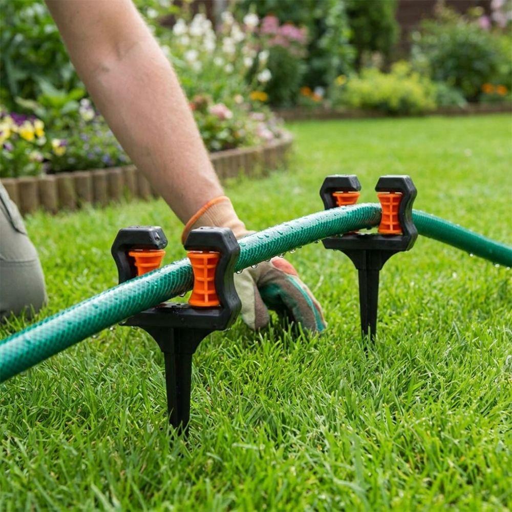 2Pcs Roller Wheel Garden Hose Guide Stake Ground Spike Lawn Hose Holder Water Pipe Guide  Flower Bed
