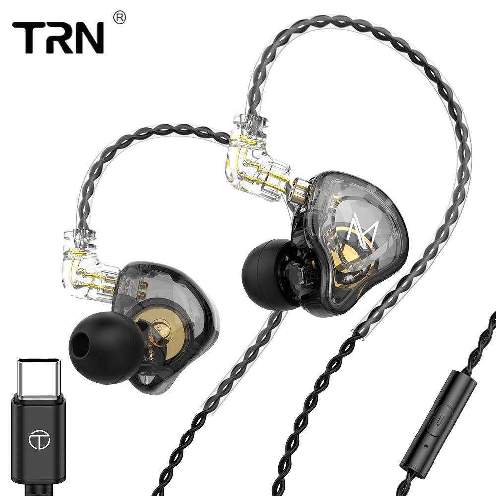 TRN MT1 Наушники-вкладыши HIFI Подвесные наушники для бега с тяжелыми басами Управление линией мобильного телефона Музыка с пшеничной гарнитурой Earbaria