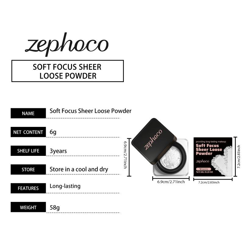 Soft Focus Sheer Loose Powder Series Delicate Lightweight Breathable Nature Refresh Non-greasy Setting Powder All Skin Type Tone